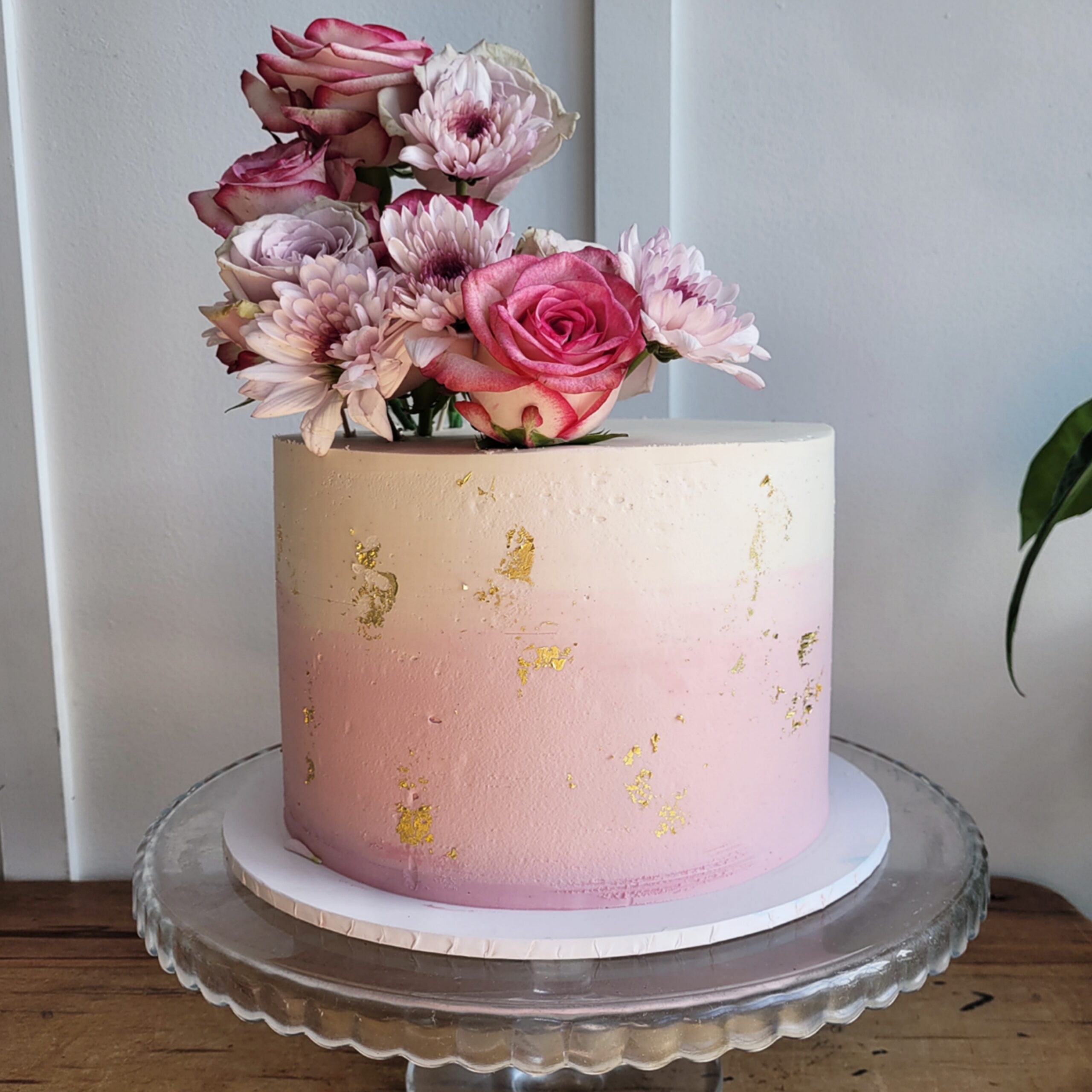 Ombre Buttercream And Flowers