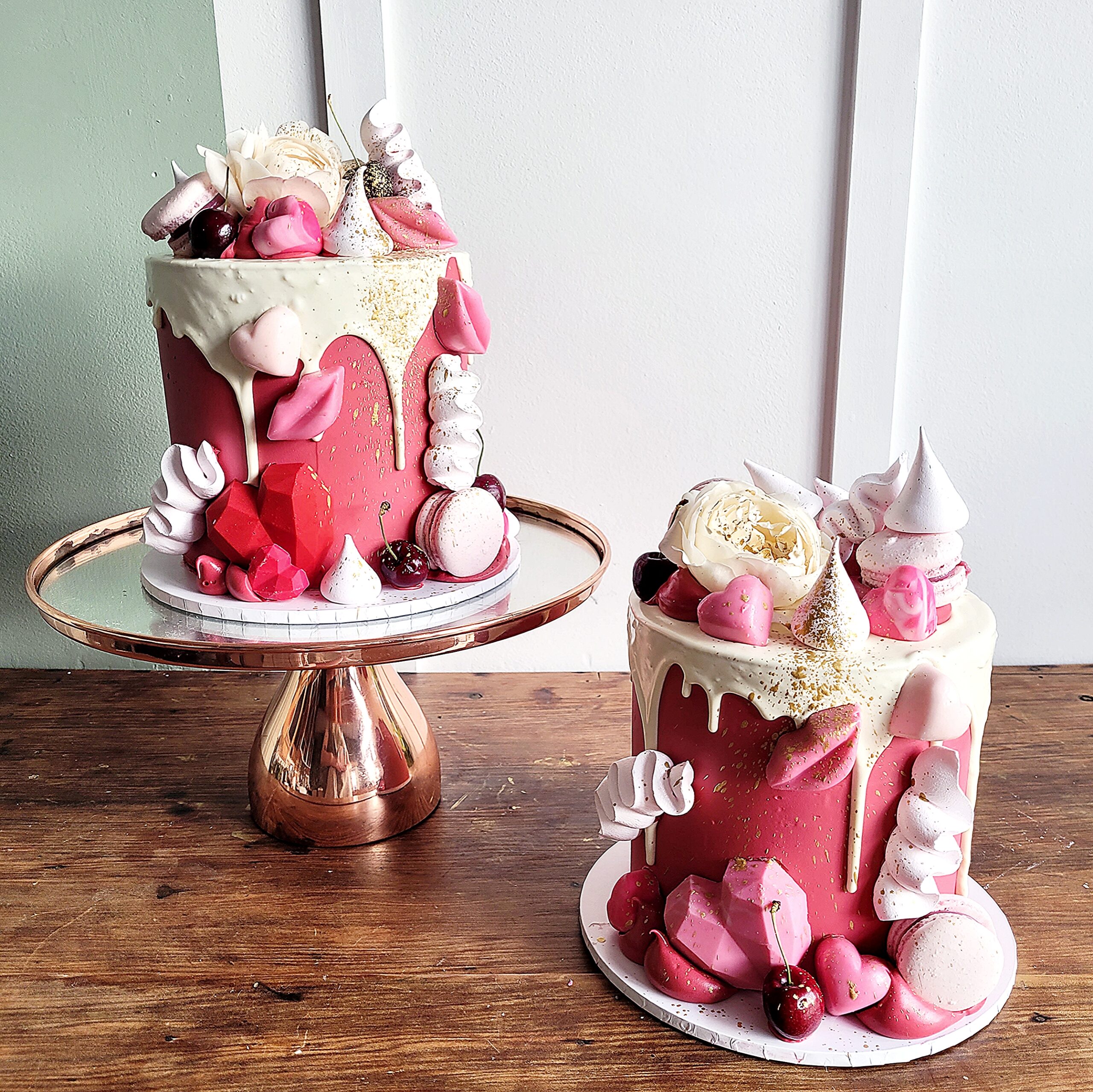 Coloured Cake With Drip