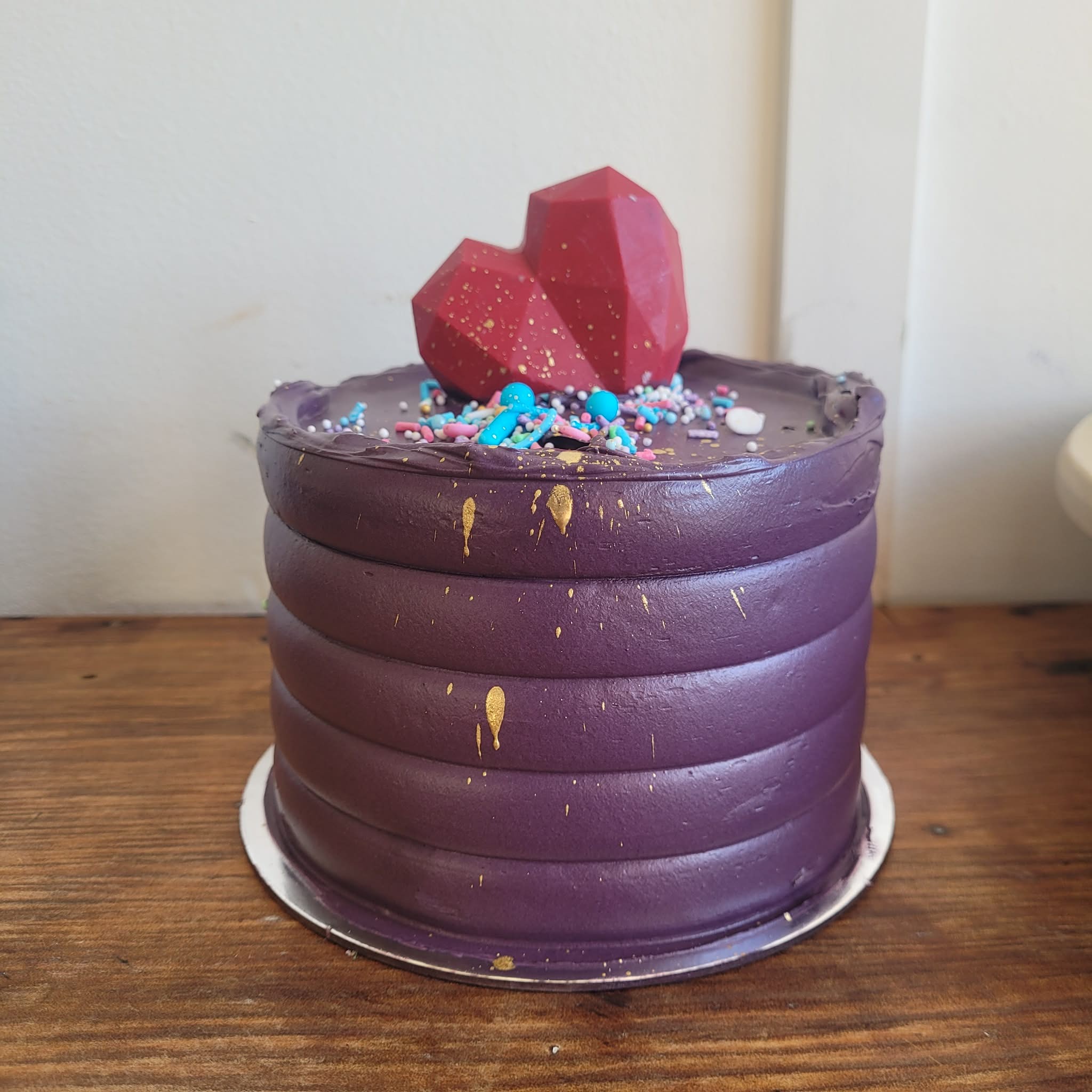 5″ Chocolate Cake With Caramel Chocolate Mousse Centre