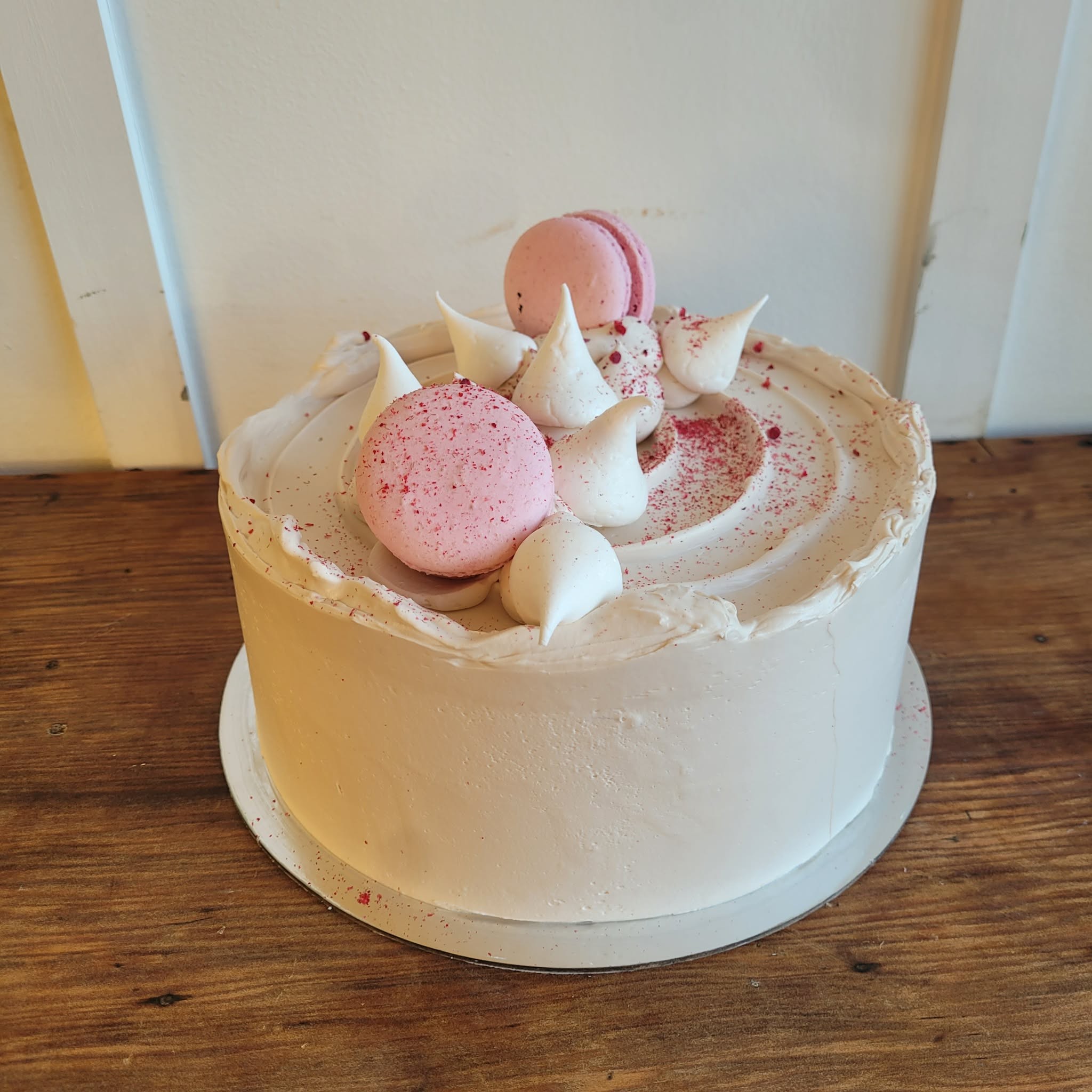 8″ Lemon, Raspberry And Passionfruit Cake