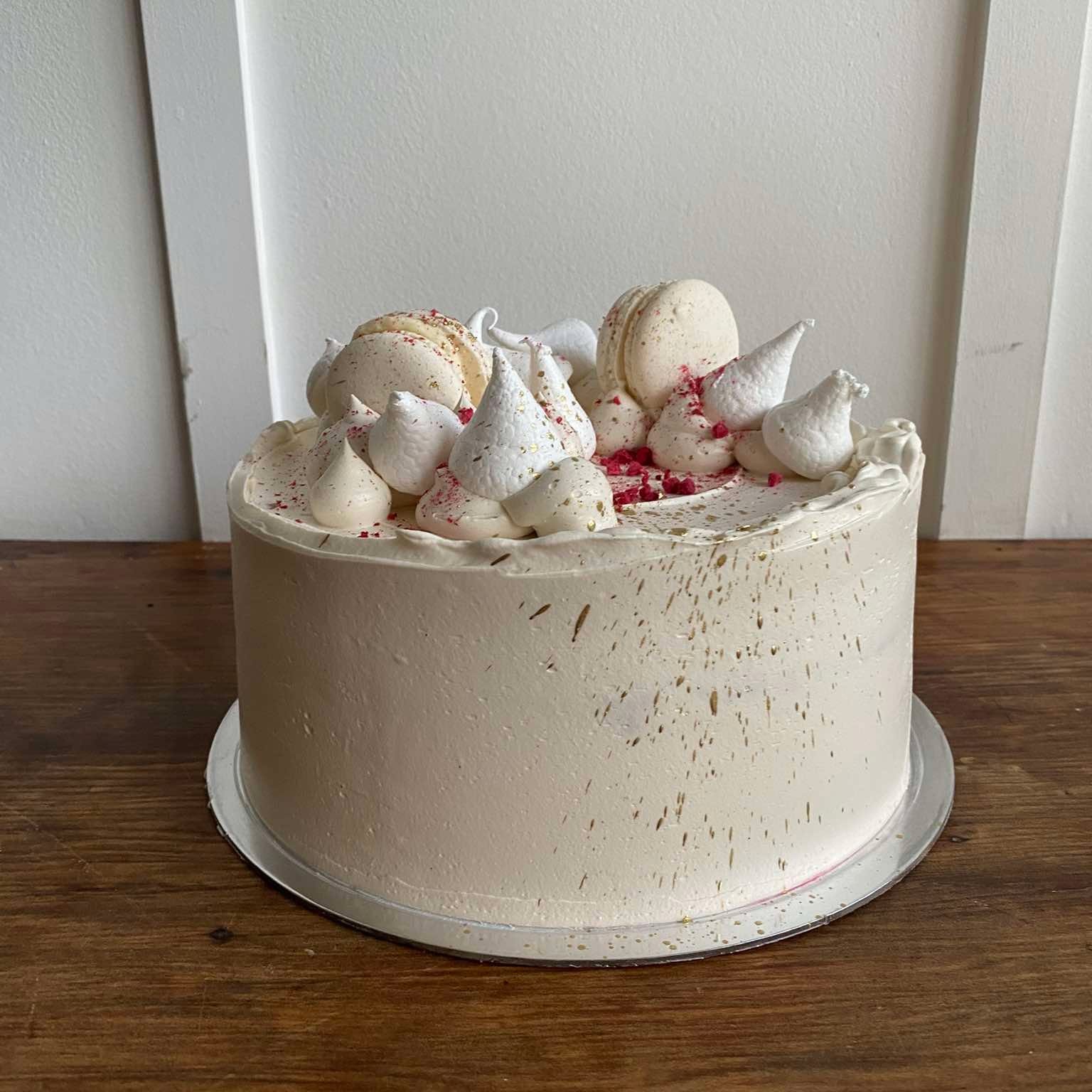 8″ Lemon, Raspberry And Passionfruit Cake